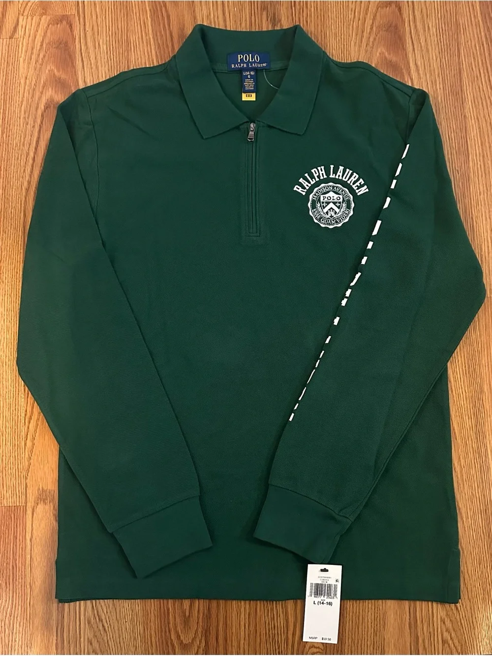 Polo Ralph Lauren Boy’s Knit Polo & Logo Fleece Jogger Pant,Size L(14-16)
